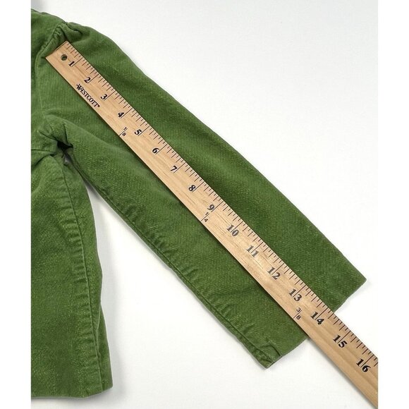 GYMBOREE Girls 4T-5T Fall 2011 Pups & Kisses Green Velvet Corduroy JACKET Coat - Picture 5 of 7